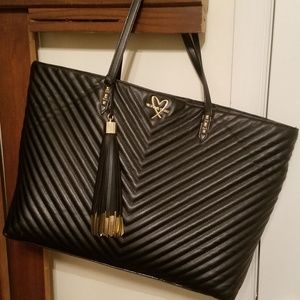 Victoria's Secret VQuilted Leather Tassel Tote Bag